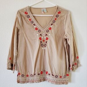 Billblass Jeanswear - Cute Blouse / V Neck, 3/4 Sleeve Long